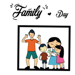 Happy Family Day Vector Template Design Illustration