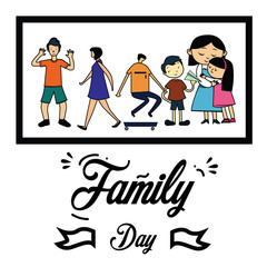 Happy Family Day Vector Template Design Illustration