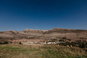 Aerial view of Trebinje city Bosnia and Herzwgovina
