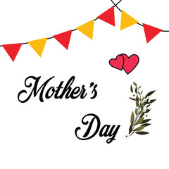 Fototapeta na wymiar Happy Mother's Day Vector Template Design Illustration