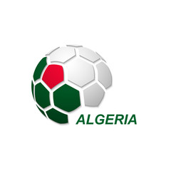 Obraz premium abstract soccer ball with national flag colors