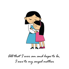 Happy Mother's Day Vector Template Design Illustration