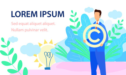 Patent Office, Bureau Flat Banner Vector Template