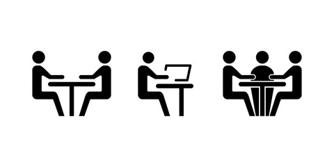 Business people icons set simple flat illustration