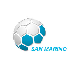 abstract soccer ball with national flag colors