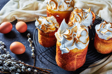 delicious sweet easter bread on a wire rack