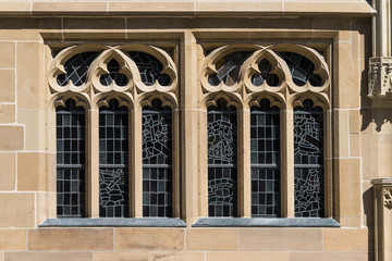 Gotische Fenster an der Kilianskirche in Heilbronn