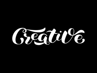 Creative brush lettering. Vector illustration for clothes