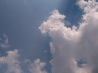 blue sky in the cloudy day