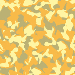 Desert camouflage of various shades of orange and yellow colors