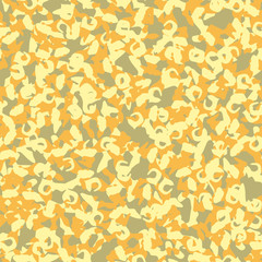 Desert camouflage of various shades of orange and yellow colors