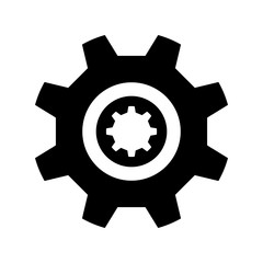 Repair services logo. Gear, icon. Black. Vector illustration.