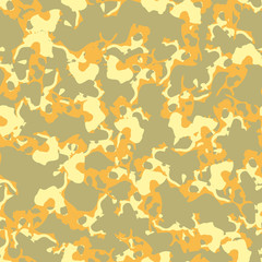 Naklejka premium Desert camouflage of various shades of orange and yellow colors