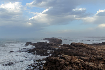 Seaside view of Essaouira in Morocco on the Coast of Atlantic Ocean
