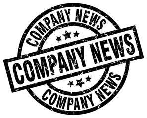 company news round grunge black stamp