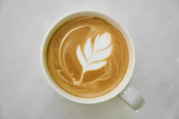 a cup of coffee latte