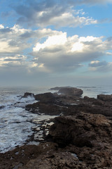 Seaside view of Essaouira in Morocco on the Coast of Atlantic Ocean