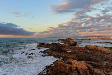 Seaside view of Essaouira in Morocco on the Coast of Atlantic Ocean