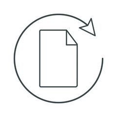 file document and arrow