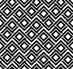 Abstract seamless pattern with zigzag in back and white