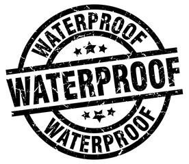 waterproof round grunge black stamp