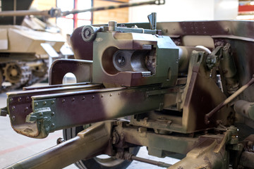 military cannon rear view