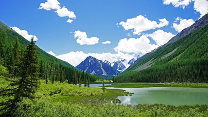 Altai river and mountains