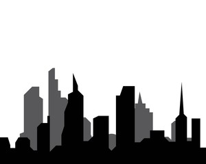 modern city skyline vector landscape