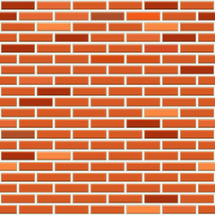 Obraz premium Seamless pattern brick wall, made in red and brown tones. Background for the interior in the style of a loft, or the facade of the building