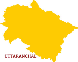 Obraz premium Uttaranchal Map