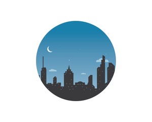 Fototapeta premium modern city skyline vector landscape