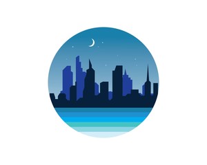 modern city skyline vector landscape