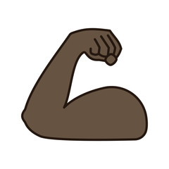 Flexed bicep color icon