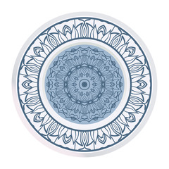 Beautiful Round Flower Mandala. Vector Illustration. For Coloring Book, Greeting Card, Invitation, Tattoo.
