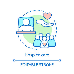 Hospice care concept icon