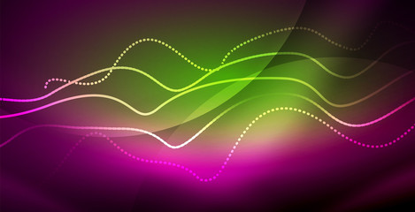 Neon lines shiny glowing background
