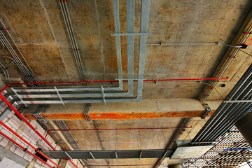 Pattern of electric line build in the building.