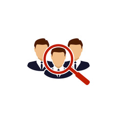 Find the right person for the job concept with business, businessman. Vector illustration