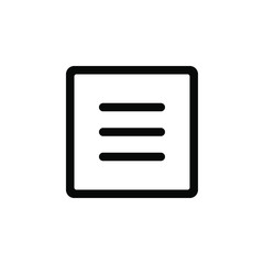 Menu, vector. This icon use for admin panels, website, interfaces, mobile apps