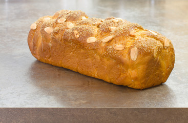 Sweet Easter bread with almonds