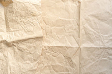 Flatlay of blank craft paper background. Copy space. Empty space. Canvas.