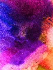Fototapeta premium Watercolor background. Abstract background, hand-painted texture, watercolor painting, splashes, drops of paint, paint smears. Design for backgrounds, wallpapers, covers and packaging.