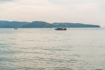 Cenang Beach in Langkawi Island in Malaysia.