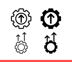 Operational excellence vector icon, achieve symbol. Simple, flat design on white background