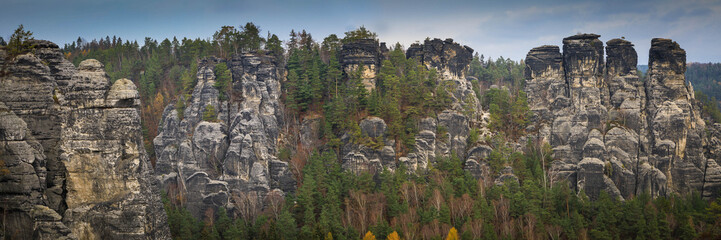 Sächsische Schweiz, Felsformation, Panorama