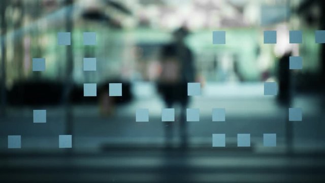Silhouette of woman employee going to work