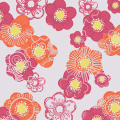 Fashionable pattern in small flowers. Floral background for textiles.