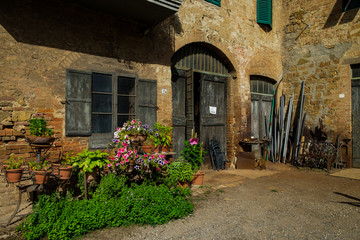 Fototapeta na wymiar Buonconvento village, Tuscany, Italy