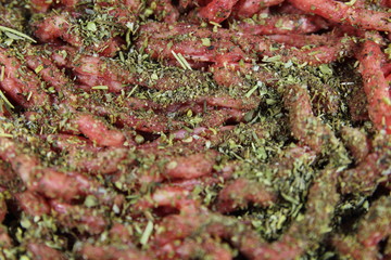 Minced meat and Provencal herbs