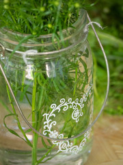 Landhaus Deko Vase Blumen